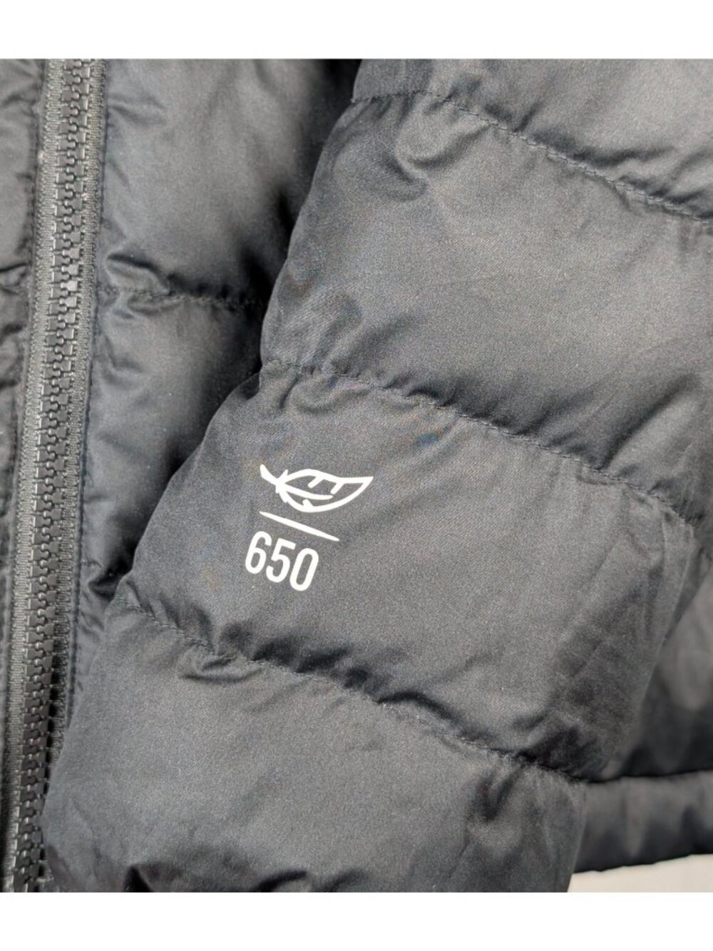 LL Bean Down Puffer Jacket Womens Size Large Black Downtek 650 Full Quilted Ski - Picture 3 of 5